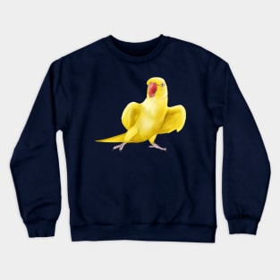 Yellow Indian Ringneck Parrot Crewneck Sweatshirt